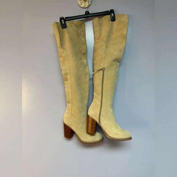 NWOB Kelsi Dagger Brooklyn Logan Fawn Suede Over-the-Knee Women's Boots 8 - Picture 3 of 16